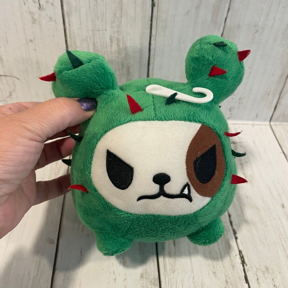 Tokidoki Cactus Friend Green Plush Toy Brown Patch Face Collectible